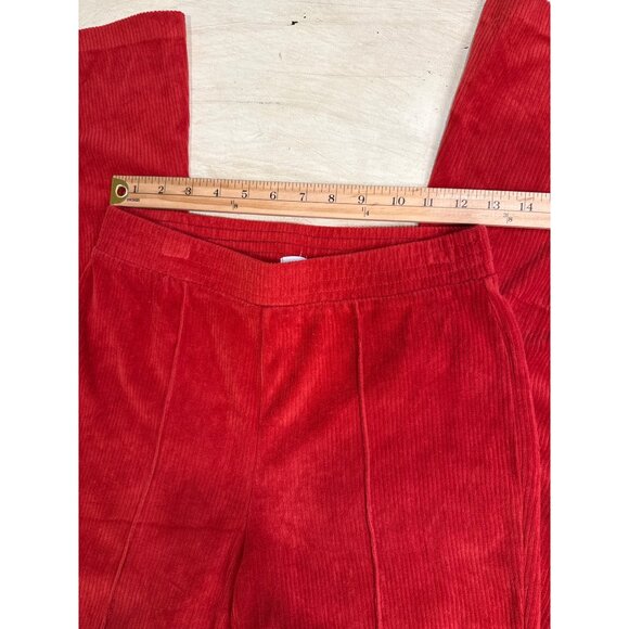 Aerie Women's Red Corduroy Flared Pants Size Small Party Holiday - Picture 3 of 6